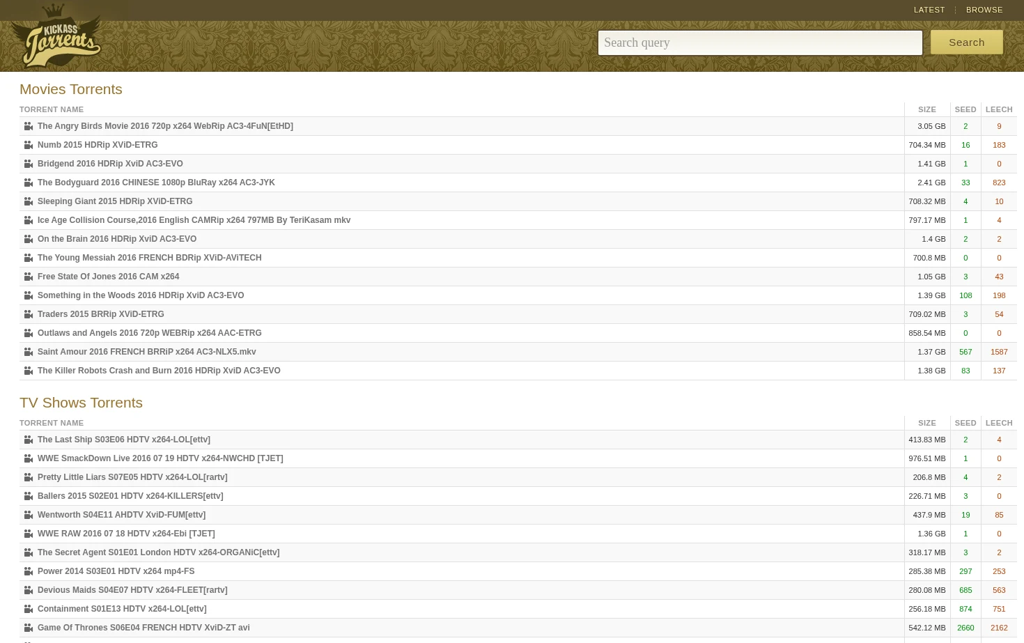 Download Torrent 页面快照